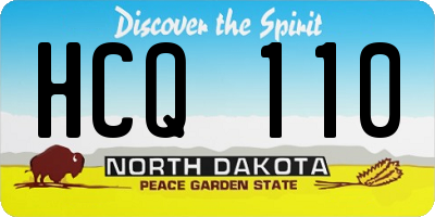 ND license plate HCQ110