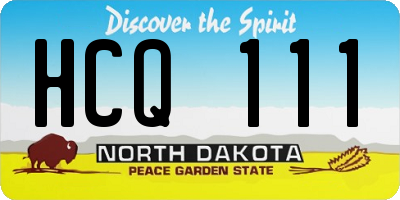 ND license plate HCQ111