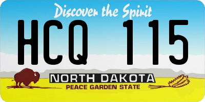 ND license plate HCQ115