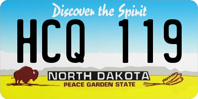 ND license plate HCQ119