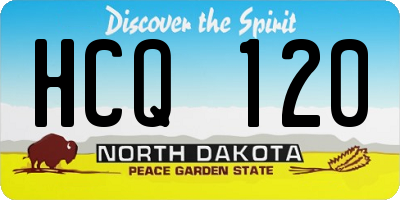 ND license plate HCQ120