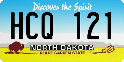 ND license plate HCQ121