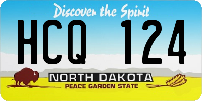 ND license plate HCQ124