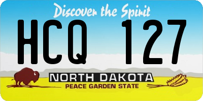 ND license plate HCQ127