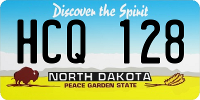ND license plate HCQ128