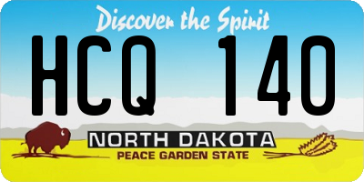 ND license plate HCQ140