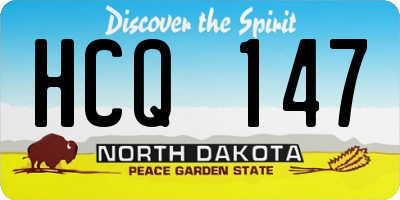 ND license plate HCQ147