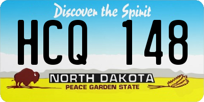 ND license plate HCQ148