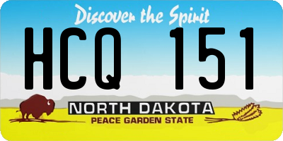 ND license plate HCQ151