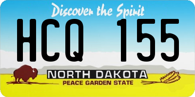 ND license plate HCQ155