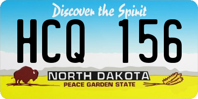 ND license plate HCQ156