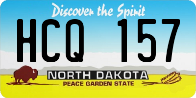 ND license plate HCQ157