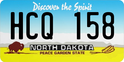 ND license plate HCQ158
