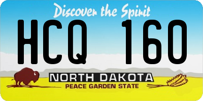ND license plate HCQ160
