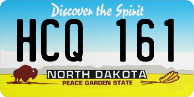 ND license plate HCQ161