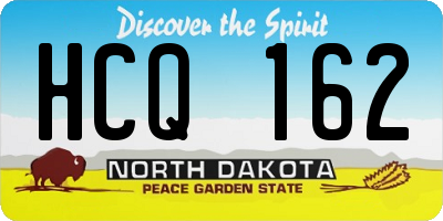 ND license plate HCQ162