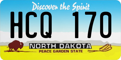 ND license plate HCQ170