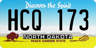 ND license plate HCQ173