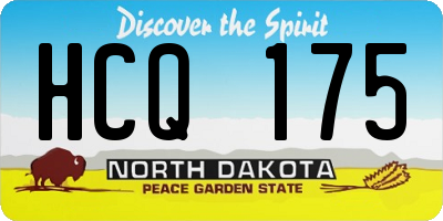 ND license plate HCQ175