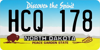 ND license plate HCQ178