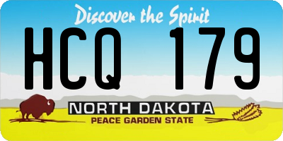 ND license plate HCQ179