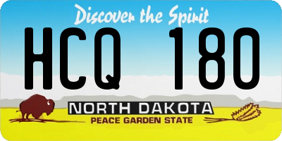 ND license plate HCQ180