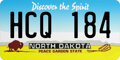 ND license plate HCQ184