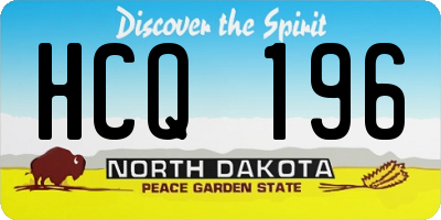 ND license plate HCQ196
