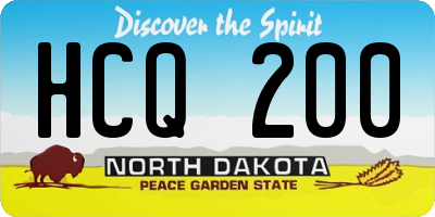 ND license plate HCQ200