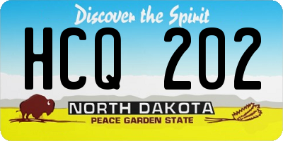 ND license plate HCQ202