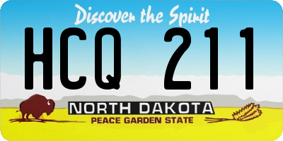 ND license plate HCQ211