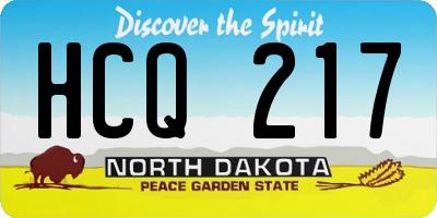 ND license plate HCQ217