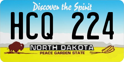 ND license plate HCQ224