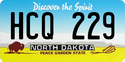 ND license plate HCQ229