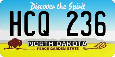ND license plate HCQ236