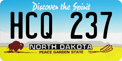ND license plate HCQ237