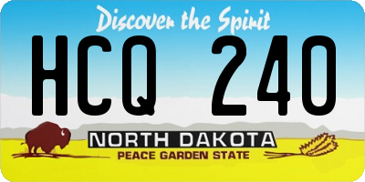 ND license plate HCQ240