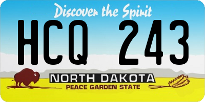 ND license plate HCQ243