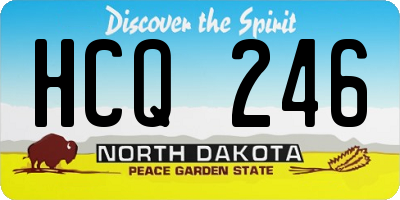 ND license plate HCQ246