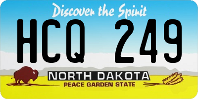 ND license plate HCQ249