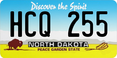 ND license plate HCQ255
