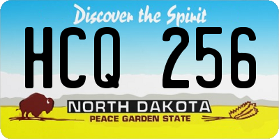 ND license plate HCQ256