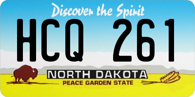 ND license plate HCQ261