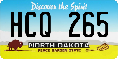 ND license plate HCQ265