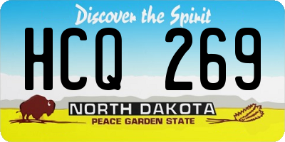 ND license plate HCQ269