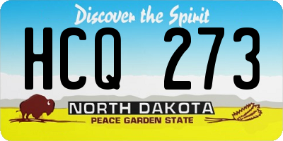 ND license plate HCQ273