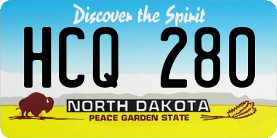 ND license plate HCQ280