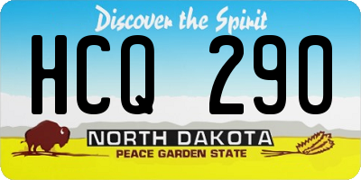 ND license plate HCQ290