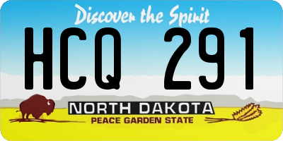ND license plate HCQ291
