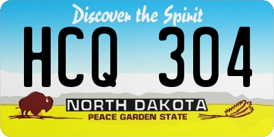 ND license plate HCQ304